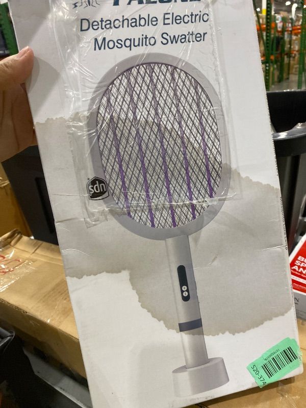 Photo 1 of **UNTESTED**
Electric Fly Swatter Racket, Upgraded 4000V Detachable Electric Bug Zapper with Dual Modes, Mosquito Zapper Racket with Type-C Rechargeable Base, Fly Killer for Indoor Outdoor, 1 Pack
