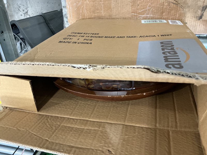 Photo 1 of [MINOR DAMAGE AT THE LATCH] FARBERWARE Build-a-Board Cutting Board with Single Compartment and Clear Locking Lid for Charcuterie, Snacks, and More, Acacia