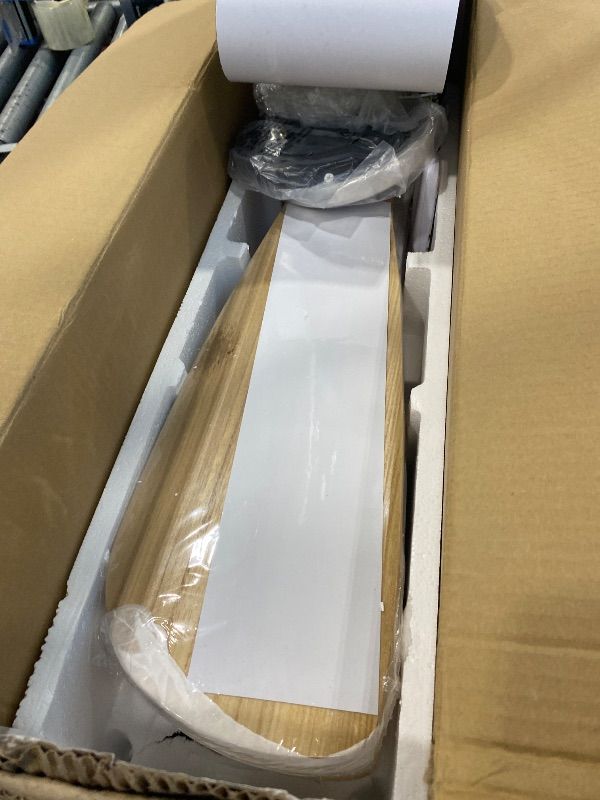 Photo 1 of [MISSING FAN HUB] 52” Smart Wood Flush Mount Ceiling Fans with Lights and Remote,Quiet DC Motor,Outdoor Indoor Ultra Low Profile Ceiling Fan Compatible with Alexa WIFI APP,Modern White Ceiling Fan for Bedroom Patio