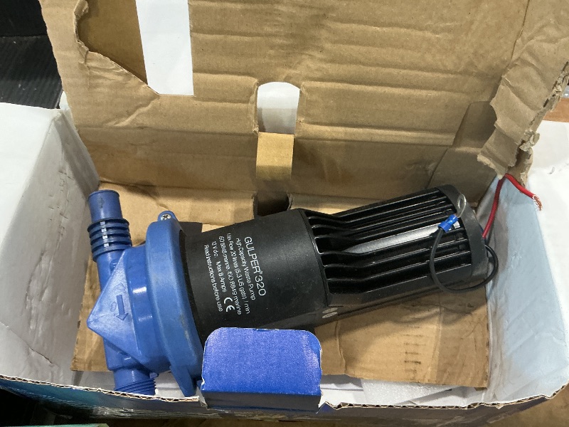 Photo 1 of *FOR PARTS ONLY*
Whale Gulper 320 (12V) High Capacity Graywater Waste Pump, 5 GPM, Handles Waste From Multiple Drains - No Filters, Non Clog, BP2052