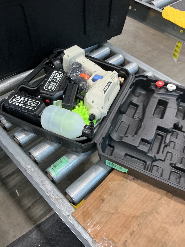 Photo 1 of **MISSING PARTS**
Cordless Wash Machine, Electric Car Washer with 21V Battery×2 & Charger, Portable Handheld Washer with 6-in-1 Nozzle & Foam Cannon for Home