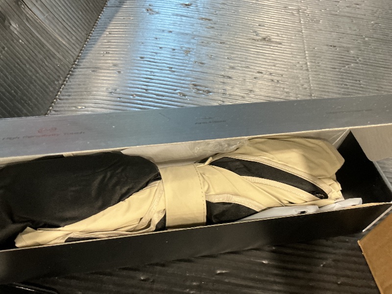 Photo 1 of [Upgraded] Nmoiss Windshield Sun Shade Umbrella - [Vinyl Coating Heat Shield] Protect Car from Sun Rays & Heat Damage Keep Cool and Protect Interior, Spring Structure Edge Medium 56" L x 31" W