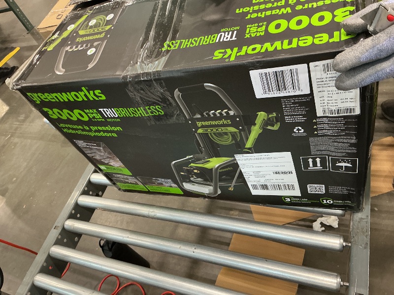 Photo 1 of **NON-FUNCTIONAL**
Greenworks Pro Brushless 3000 PSI (CSA Certified) 2.0 GPM Max / 1.1 GPM Electric Pressure Washer (Foldable Handles, Rugged Steel Frame, 25 FT Hose, 35 FT GFCI Power Cord)