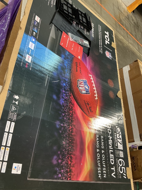 Photo 1 of ** NO RETURN FINAL SALE PARTS**
TCL 65 Inch Class QM7K Series | Mini LED QLED 4K HDR | 65QM7K, 2025 Model | 120HZ-144HZ Anti Reflective Screen Smart Google TV Dolby Atmos Onkyo Audio | Voice Remote Alexa Gaming Streaming Television MISSING LEGS, HAS POWE