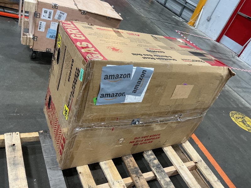 View 3 of ***FINALSALE NO RETURN*** Royal Gourmet GA6402S 6-Burner Propane Gas Grill with Side Burner and Warming Rack, 74,000 BTUs, Cabinet Style Outdoor BBQ Grill for Barbecue Grilling & Backyard Cooking, Silver ITEM NEVER OPENED OVERSIZE ITEM NEEDS PALLET JACK A