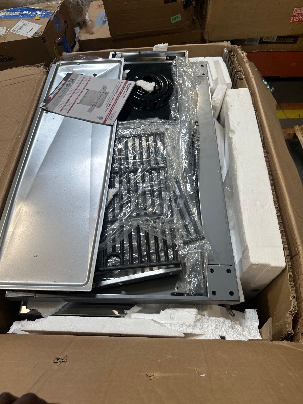 View 4 of ***FINALSALE NO RETURN*** Royal Gourmet GA6402S 6-Burner Propane Gas Grill with Side Burner and Warming Rack, 74,000 BTUs, Cabinet Style Outdoor BBQ Grill for Barbecue Grilling & Backyard Cooking, Silver ITEM NEVER OPENED OVERSIZE ITEM NEEDS PALLET JACK A