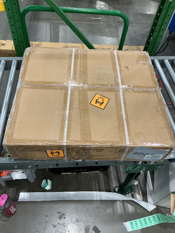 Photo 1 of ** MISSING PARTS**
Hydraulic Engine Hoist, 2 Ton Folding Cherry Picker Shop Crane with Telescopic Boom & 6 Casters, Heavy-Duty Engine Hoist Crane Lift for Garage, Workshop, Automotive Repair, Red SECURITY STRAPS STILL ON PERFECT ITEM