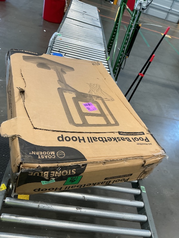 Photo 1 of **MISSING PARTS**
Coast Modern Pool Basketball Hoop with Adjustable Height - Poolside Basketball Hoop with Weighted Base, Premium Acrylic Backboard, & 18" Steel Rim