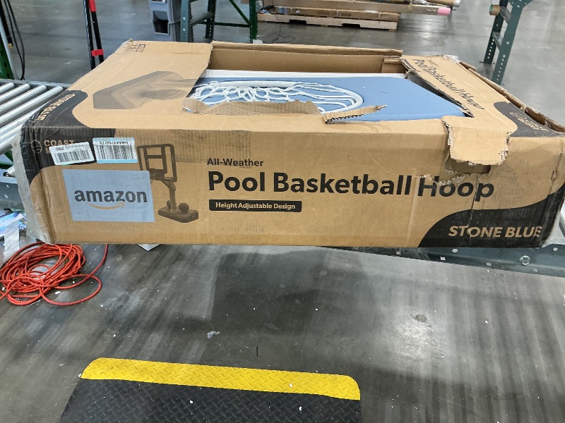 Photo 1 of **MISSING PARTS**
Coast Modern Pool Basketball Hoop with Adjustable Height - Poolside Basketball Hoop with Weighted Base, Premium Acrylic Backboard, & 18" Steel Rim