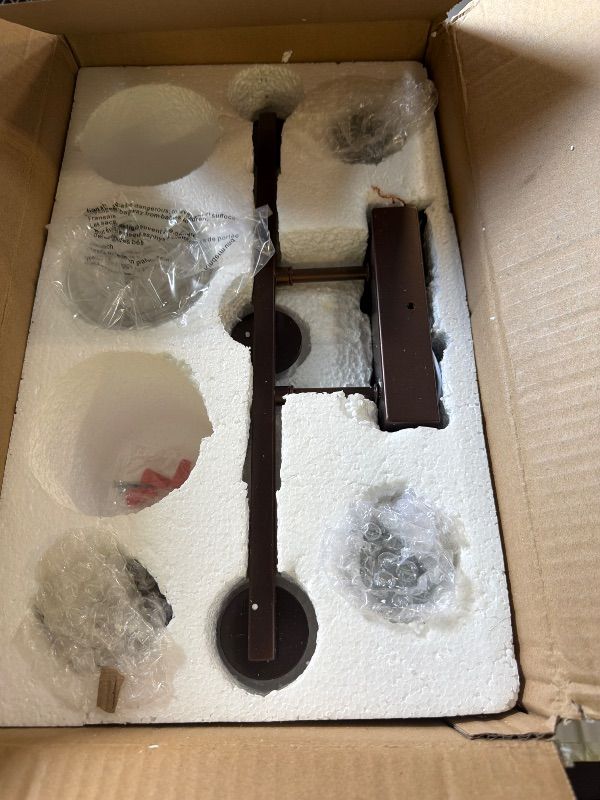 Photo 1 of *****MISSING GLASS SHADE*****SineRise 3-Light Bronze Vanity Light with 3 Color Modes (3000K/4000K/6000K), Eye Protection LED Bathroom Light Fixture, Dimmable Modern Wall Light Over Mirror with Clear Glass Shade