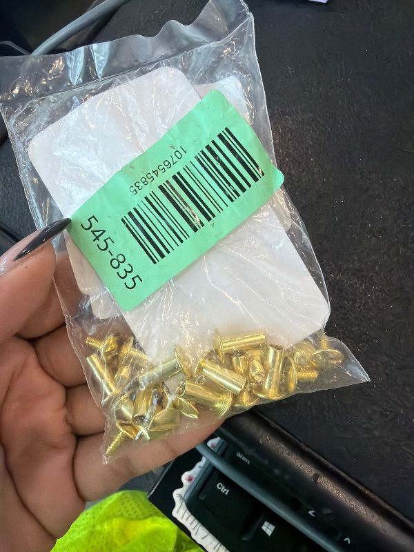 Photo 1 of 10 Pack 1/2" Solid Brass Gold Chicago Screws Leather Repair Screw Post Fastener