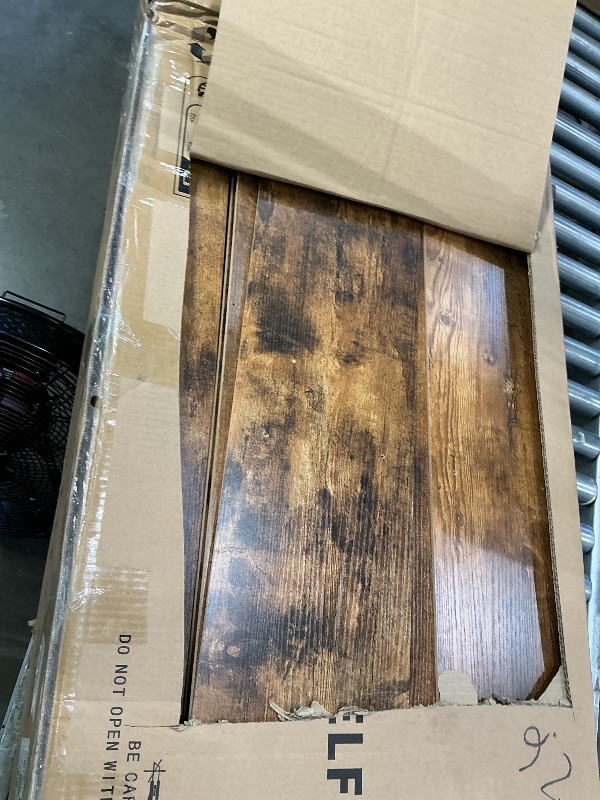 Photo 1 of !!Use for parts!!!!!!!FIINAL SALE!!!!!!!!!!!!!!DOES NOTCOME WITH metal framPART!!! Garvee Bookshelf 5 Tier with 4 Hooks, Reversible Corner Bookshelf, 65" Industrial Wooden Bookcase with Open Shelves and Metal Frame for Living Room, Bedroom, Home Office, R