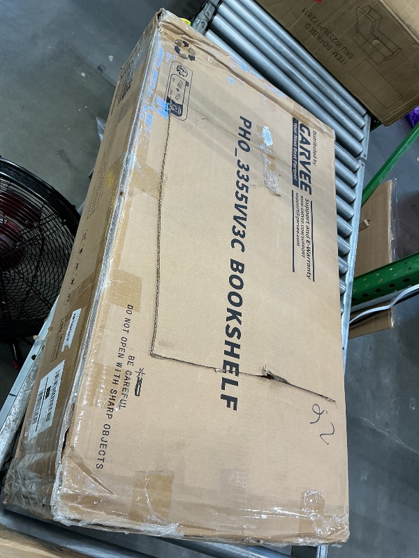 Photo 1 of !!Use for parts!!!!!!!FIINAL SALE!!!!!!!!!!!!!!DOES NOTCOME WITH metal framPART!!! Garvee Bookshelf 5 Tier with 4 Hooks, Reversible Corner Bookshelf, 65" Industrial Wooden Bookcase with Open Shelves and Metal Frame for Living Room, Bedroom, Home Office, R