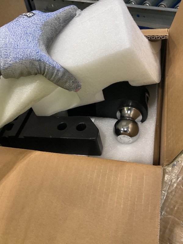 Photo 1 of *MAJOR DAMAGE*
Kohree Adjustable Trailer Hitch Fit 2 Inch Receiver, Dual Solid Ball 2" and 2-5/16"(12,500 LBS GTW), 8" Drop & Rise Heavy Duty Aluminum Tow Hitch with 4 Silencer Pads & 2 Locking Hitch Pin, Black