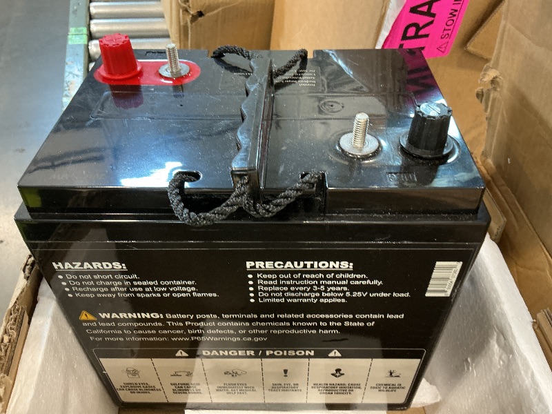 Photo 1 of **Untested**
Mighty Max Battery ML210-6GC2-6 Volt 210 AH, Dual Terminal, Rechargeable SLA AGM Battery For Golf Cart
