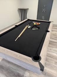 View 6 of ** parts only** American Legend Kirkwood 90” Billiard Table with Rustic Finish, K-Shaped Legs and Black Cloth