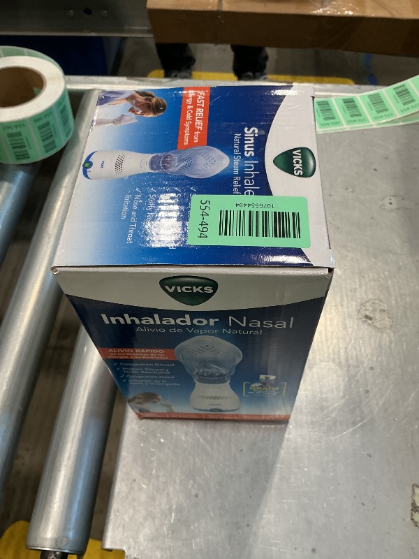 Photo 1 of **USED**
Vicks Sinus Inhaler, Plug-in Non-Medicated Steam Inhaler for Sinus Relief, Allergies, Congestion & Colds, Vocal Steamer, Soothes Nasal & Throat Passages, Works with VapoPads (1 Included)