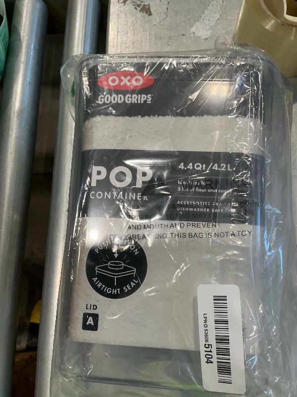 Photo 1 of *MISSING PARTS - Missing the Lid**
OXO Good Grips Pop Container - 4.4 Qt/4.2 L, Airtight Food Storage Containers