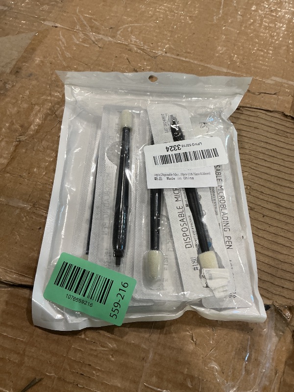 Photo 1 of 10pcs Disposable Microblading Pen 18U Nano Blades 0.16mm with Microblading Pen 18U 0.16mm Blades disposable blister package (10pcs-U18-Nano 0.16mm)