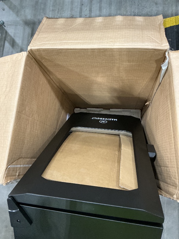 Photo 1 of **UNTESTED**
Masterbuilt® 30-inch Digital Electric Vertical BBQ Smoker with Leg Kit, Side Wood Chip Loader and 710 Cooking Square Inches in Black, Model MB20070421