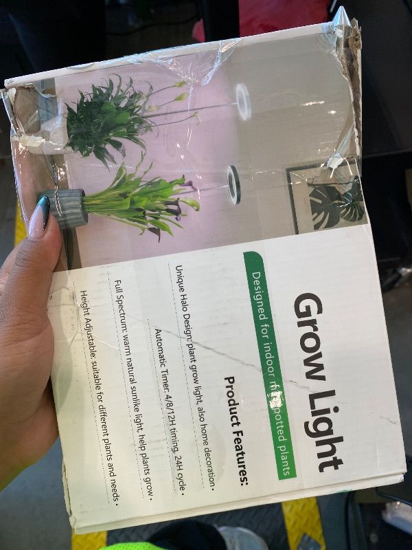 Photo 1 of **UNTESTED**
LORDEM Full Spectrum LED Grow Light, 72 LEDs, 4 Brightness Settings, Auto On/Off Timer, Height Adjustable, Ideal for Indoor Plants