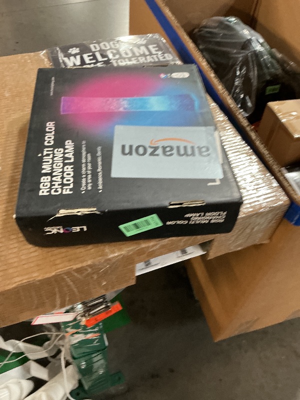 Photo 1 of ***MISSING PARTS***
LEONC RGB+CCT Floor Lamp with Remote, 1800lm LED Tuya Smart 9W×2 Bulbs, 65" Smart Modern Floor Lamp with Alexa, Music Sync and 16 Million Colors, Color Changing Standing Lamp for Bedroom Living Room