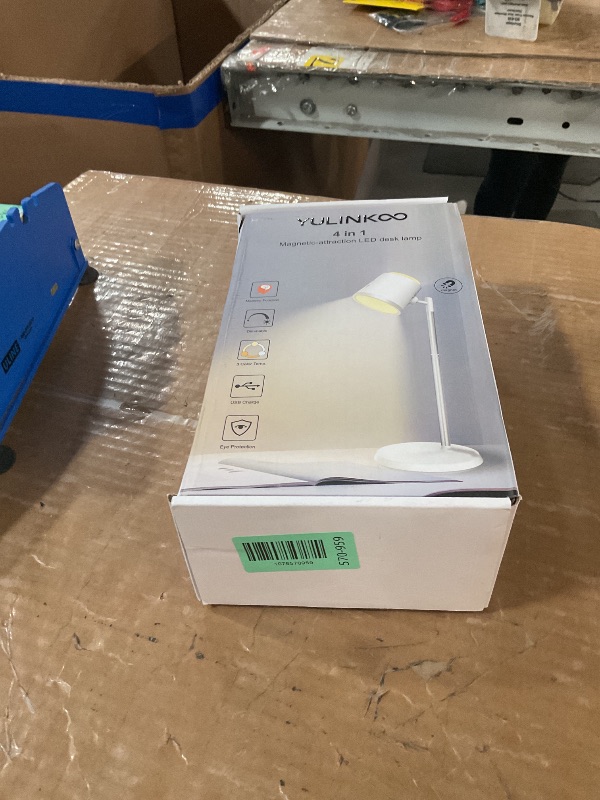 Photo 1 of ***DAMAGED - SEE NOTES***YULINKCO Magnetic Rechargeable LED Desk Lamp, Cordless Dimmable Reading Light with 3 Color Modes, 360° Rotation for Home Office Bedroom Hallway Camping