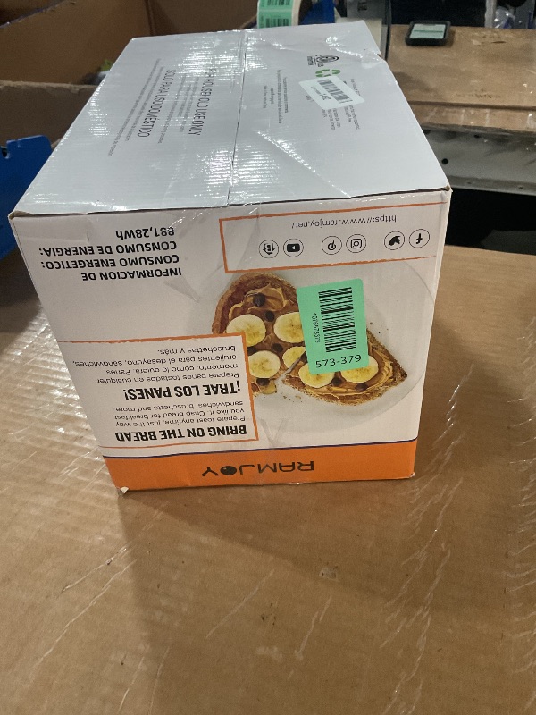 Photo 1 of (used, untested) RAMJOY Toaster 2 Slice, Extra Wide Slot Toaster for Bagels, Bread, Waffles, 7 Shade Settings, 4 Main Functions, Removable Crumb Tray, 900 Watts Toasters, Brushed Stainless Steel