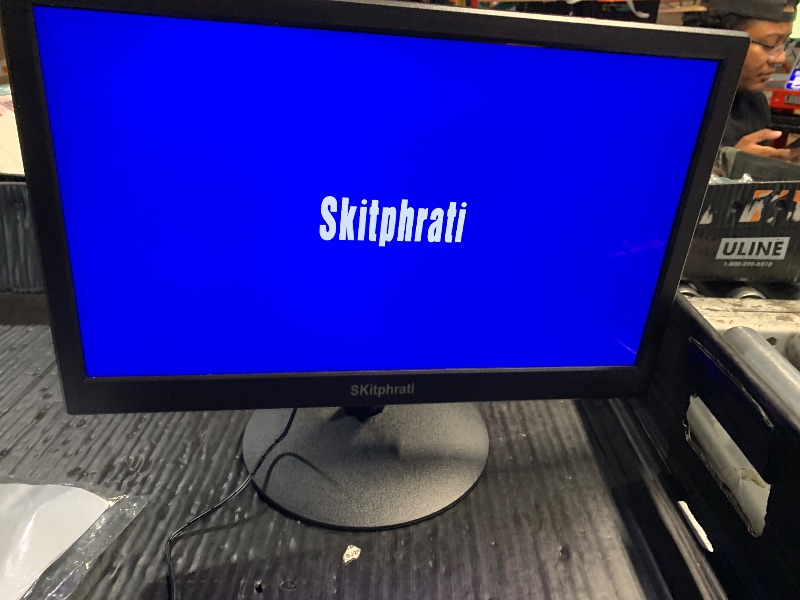 Photo 1 of ***DAMAGED - SEE NOTES/PICTURES*** SKitphrati 15.6 Inch Small PC Monitor, FHD VA 1080P Desktop Display with 1920x1080 99% sRGB HDMI VGA Ports, 2 Hole Mounting, LED Monitor for PC, Laptop and Computer, Black