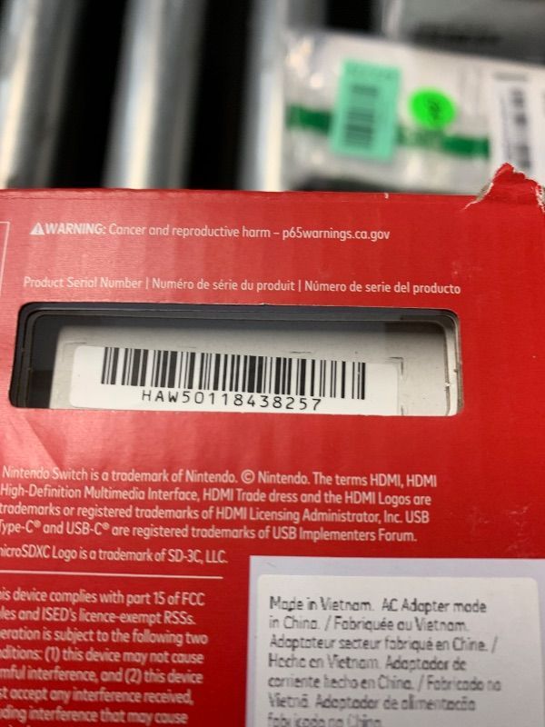 Photo 1 of ***STOCK PHOTO FOR REFERENCE ONLY***
Nintendo Switch – OLED Model w/Neon Green & Blue Joy-Con (Renewed)