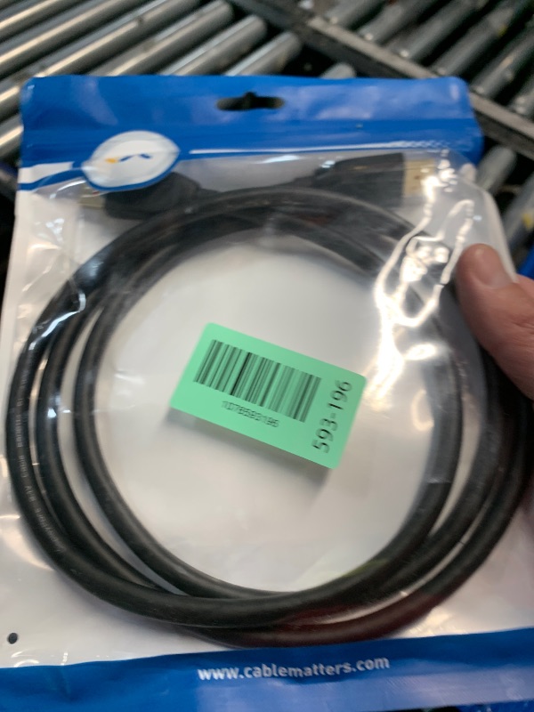 Photo 1 of [VESA Certified] Cable Matters 80Gbps DisplayPort 2.1 Cable - 4.9ft / 1.5m, DP80 Cable with 16K 60Hz, 8K 240Hz, 4K 240Hz, FreeSync, G-SYNC and HDR for Gaming Monitor, PC, RTX 4080/4090, RX 7900, Black