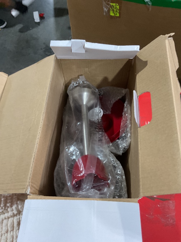 Photo 1 of *** MISSING PARTS ***KOIOS 5-in-1 Hand Immersion Blender, 1000W 12 Speed Handheld Blender Stick with Copper Motor Stainless Steel Blade, 600ml Mixing Beaker,500ml Food Processor, Whisk, Milk Frother, Non-BPA, Red