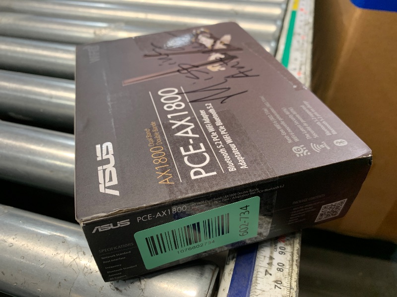 Photo 1 of ***MISSING PARTS*** ASUS AX1800 PCIe WiFi Adapter (PCE-AX1800) - WiFi 6, Bluetooth 5.2, Ultra-Low Latency Wireless, 2 External Antenna, Supporting Total Data Rate up to 1800Mbps, WPA3 Network Security, OFDMA and MU-MIMO