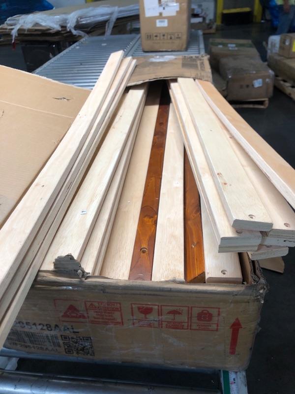 View 3 of ***MISSING PARTS***
Full Over Full Bunk Bed with Twin Size Trundle and Full-Length Guardrail, Convertible to 2 Separate Full Size Beds, Heavy Duty Bunk Bed Frame, Walnut