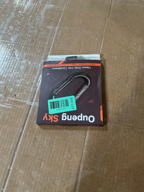Photo 1 of ** missing two**6PCS Carabiner Clip - Heavy Duty Iron Carabiners 800lbs Carabeaner D Ring Shape,Key Chain Clip Hook,Keychain Clip,Multipurpose for Camping, Hiking,Backpacking or Other Outdoor Activities, Black.