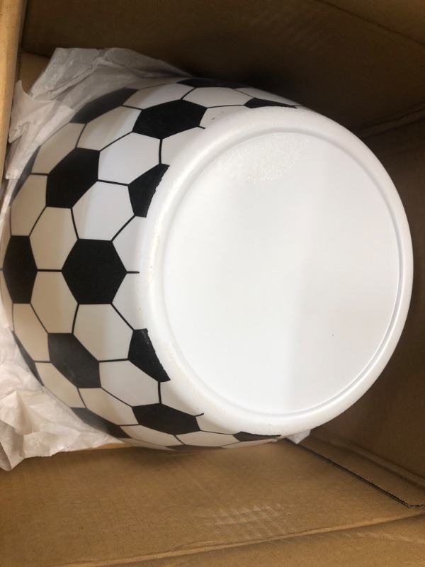 View 3 of ** ONLY 1** EVELOMO 1 Pack Soccer Snack Bowls - Reusable Melamine Soccer Serving Bowl for Game Day, Birthday Party, Tailgating & Sports Events (Soccer)