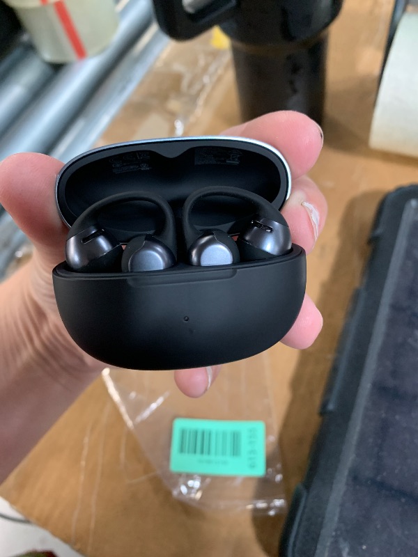 Photo 1 of ***MISSING PARTS***
**NO CORD** SHOKZ OPENDOTS ONE Wireless Open-Ear Clip-ON True Wireless Bluetooth Earbuds - Black