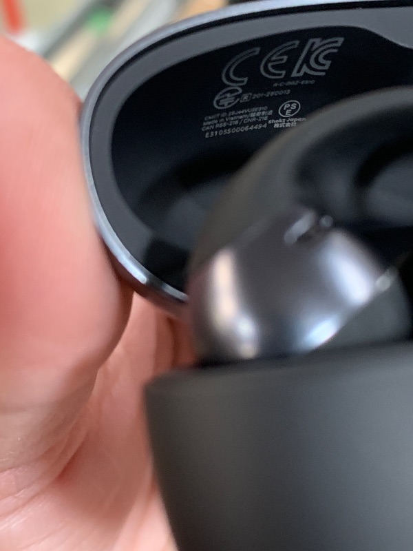 Photo 1 of ***MISSING PARTS***
**NO CORD** SHOKZ OPENDOTS ONE Wireless Open-Ear Clip-ON True Wireless Bluetooth Earbuds - Black