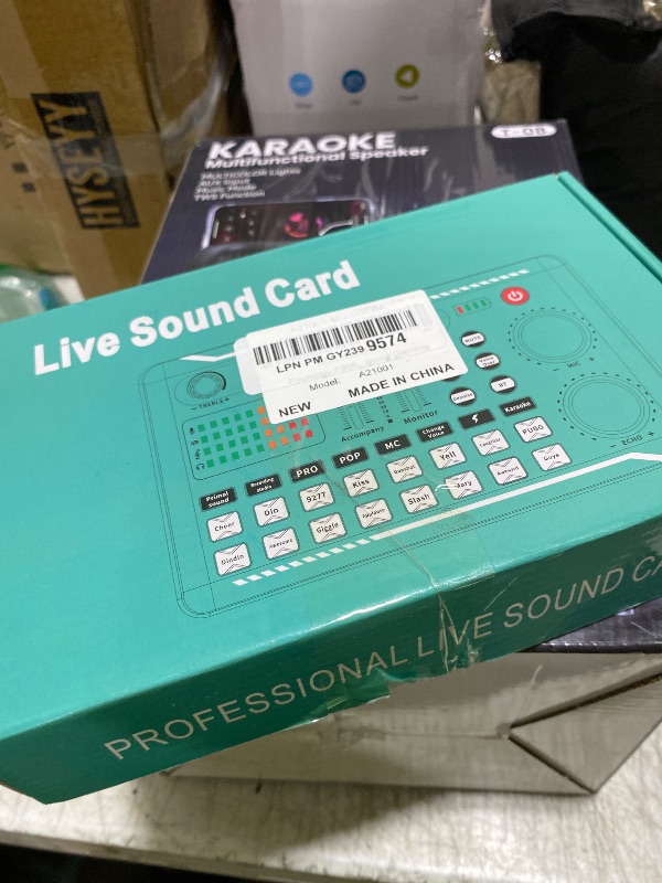 Photo 1 of Facmogu F998 Live Sound Card Audio Mixer, Podcast Audio Interface with DJ Mixer Effects, Voice Changer with Sound Effects for PS4 PS5 Karaoke Tiktok YouTube Live Streaming Record Gaming