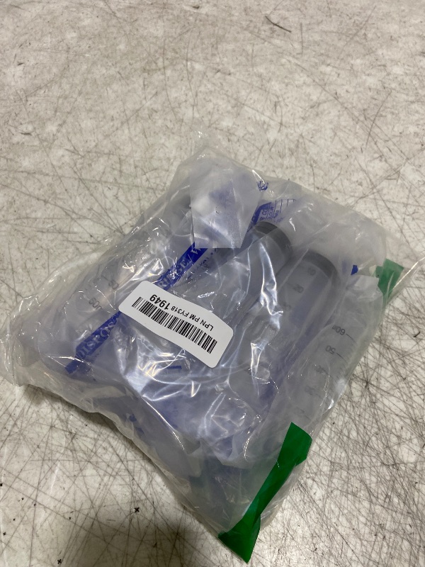 Photo 1 of 10 Pack 60ml Syringes Without Needle, Sterile & Individually Sealed, Large Plastic Syringes for Liquid, Precise Measuring for Pet Feeding, Scientific Labs & Dispensing