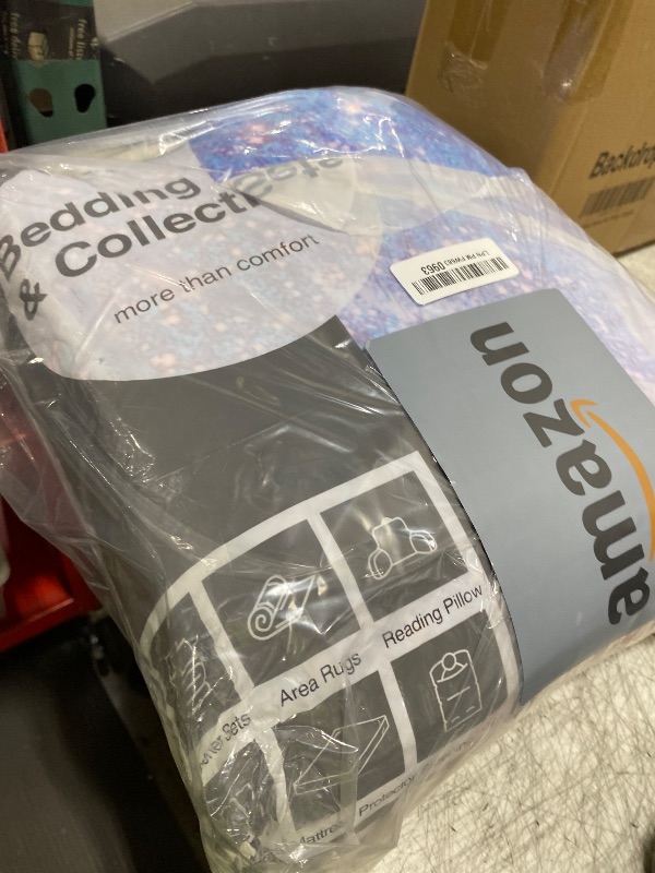 Photo 1 of A Nice Night Galaxy Bedding Sets Outer Space Comforter 3D Printed Space Quilt Set Queen 6Pcs Glitter Pink,for Children Boy Girl Teen Kids