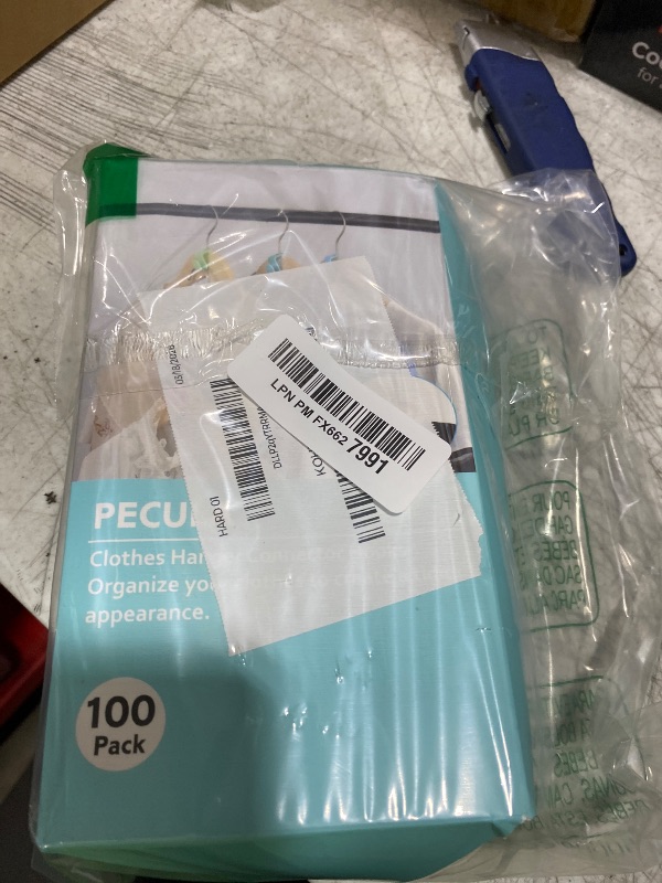 Photo 1 of 100 PCS Hanger Connector Hooks, Hangers Space Saving, Hanger Clips for Plastic Hangers(5 Color)