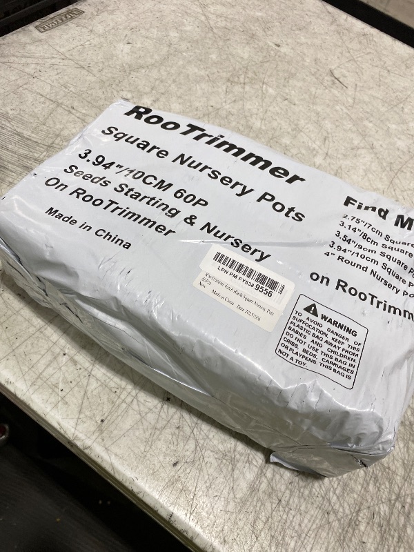 Photo 1 of RooTrimmer Square Nursery pots 4 Inches 60Pcs, Seedling Plastic Seeds propogation Growing Pots (Black,4Inches,60Pcs)