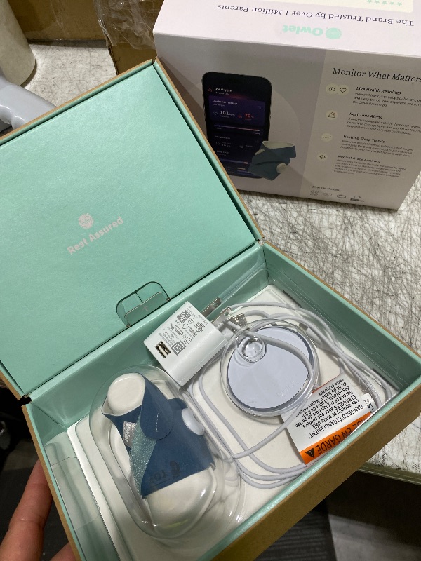 Photo 1 of Owlet Dream Sock - Smart Baby Monitor with 2.4 GHz Wi-Fi - Foot Sensor to Track Heartbeat and Oxygen O2 Levels in Infants - Notifications for Night Wakings, Movement and Sleep State - Bedtime Blue