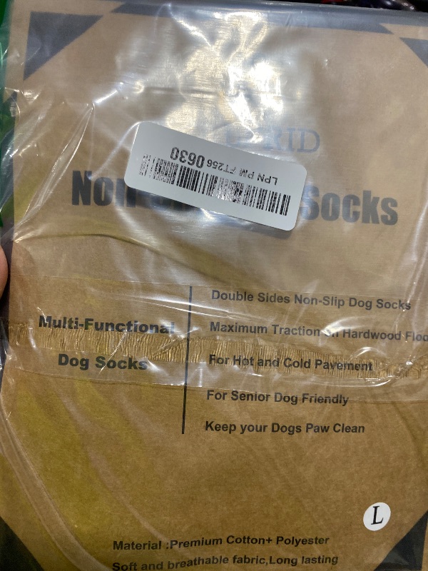 Photo 1 of ?VALFRID Non-Slip Dog Socks with Double Sides Grips, and Durable Dogs Grip Socks,Hardwood Floors Anti-Slip,Dog Booties for Small Medium Large Dogs L