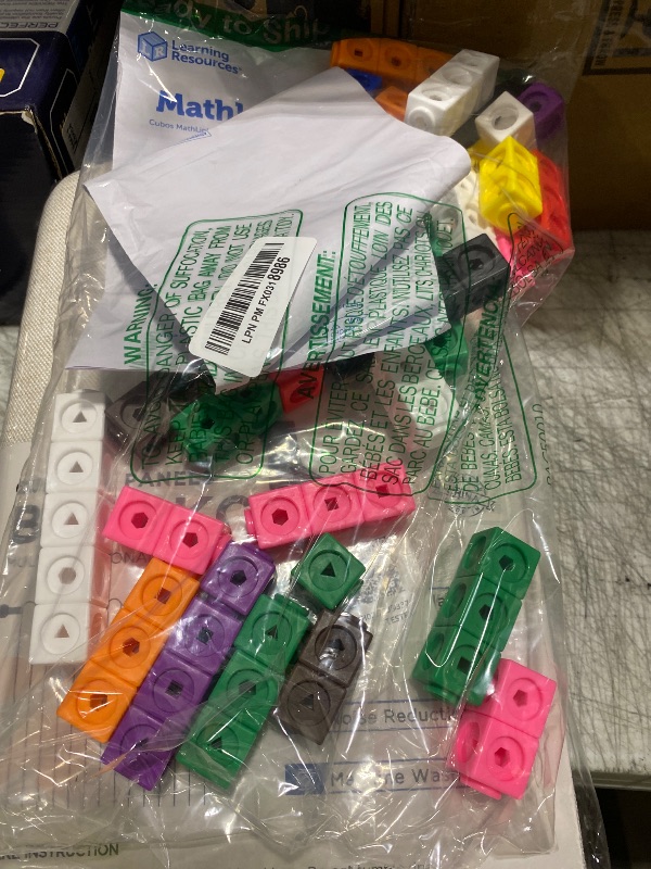 Photo 1 of **********MISSING PARTS*******
Learning Resources MathLink Cubes - Set of 100 Cubes, Ages 5+ Kindergarten, STEM Activities, Math Manipulatives, Homeschool Supplies, Teacher Supplies