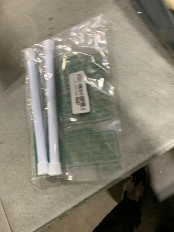 Photo 1 of QINGYUN 2 Pack Small Spring Tension Curtain Rod 8 to 12.5 Inch, Thin DIY Tension Rods No Drill for Slim Window Cupboard Closet Sidelights, White