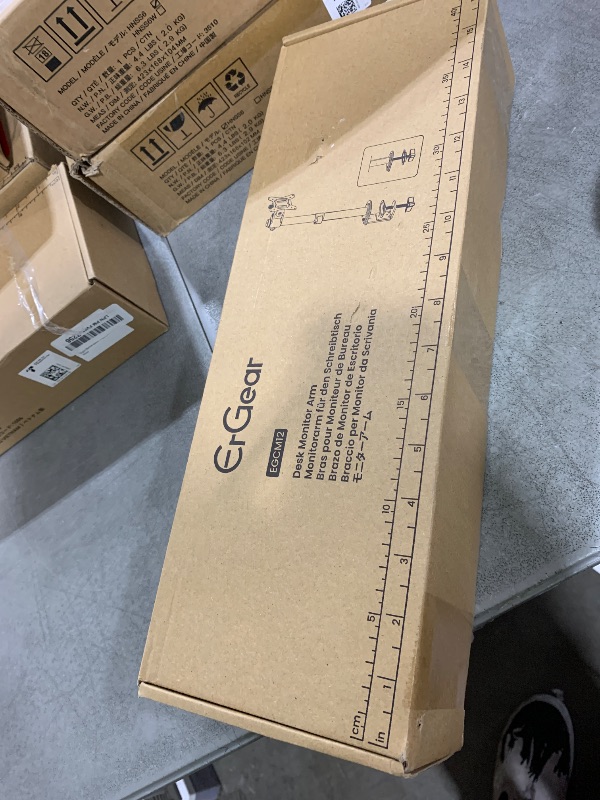 Photo 1 of Ergear Monitor Mount for Most 13-32" Computer Screens up to 17.6lbs, Improved LCD LED Monitor Riser, Adjustable Height and Angle, Single Gaming Desk Mount Stand, Black, EGCM12