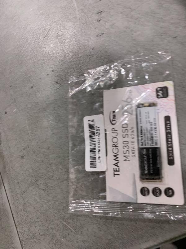 Photo 1 of TEAMGROUP MS30 256GB with SLC Cache 3D NAND TLC M.2 2280 SATA III 6Gb/s Internal Solid State Drive SSD (Read/Write Speed up to 500/400 MB/s) Compatible with Laptop & PC Desktop TM8PS7256G0C101