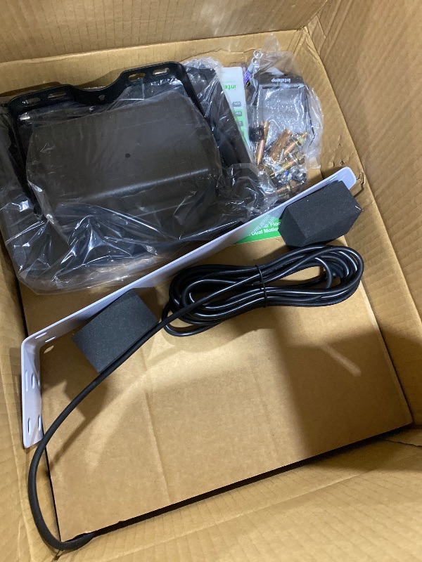 Photo 1 of intelamp Solar Flood Lights Outdoor Waterproof, 20000mAh 4000LM Linkable Dual Motion Sensor Security Floodlight Exterior with Remote 16.4 FT Cable, 2-12H Dusk to Dawn Spots Lighting Outside